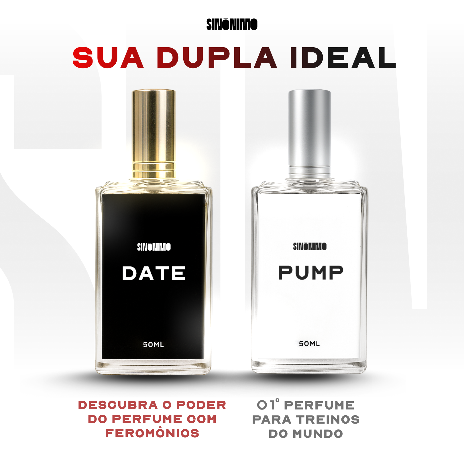 Kit Masculino: Perfumes DATE ® com Feromônios + PUMP® para Treinos