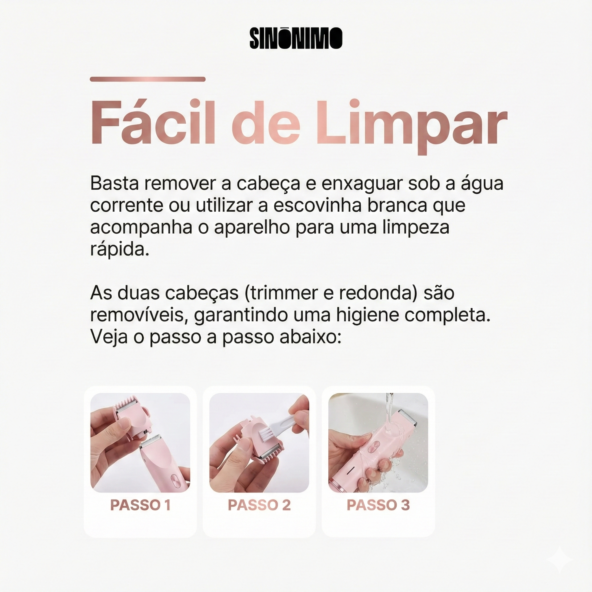 Depilador Elétrico Dual-Head 2 em 1 – Pele Lisinha com Precisão e Conforto