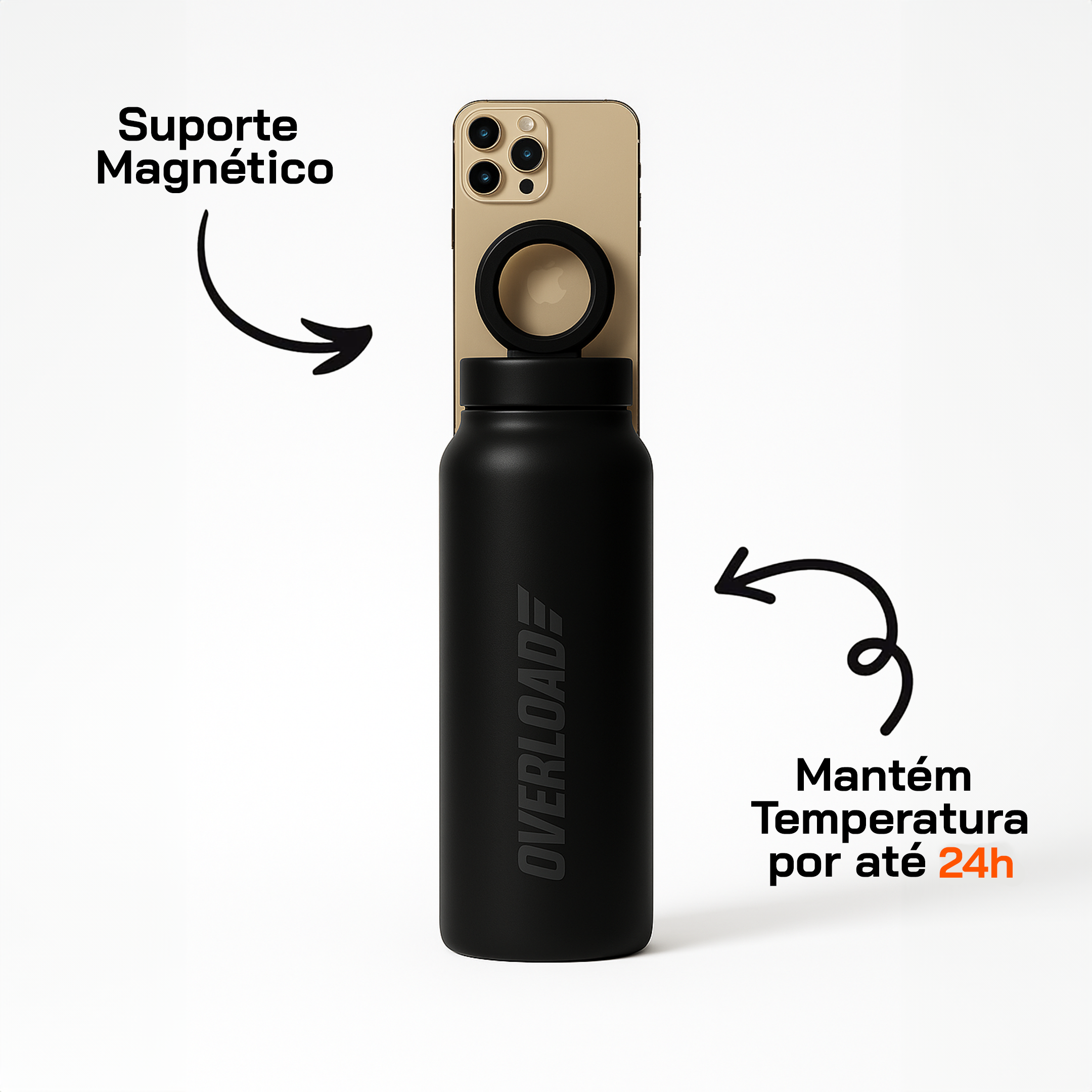 Garrafa Térmica Magsafe Magnética - ULTRAmag® by Overload [750ml]