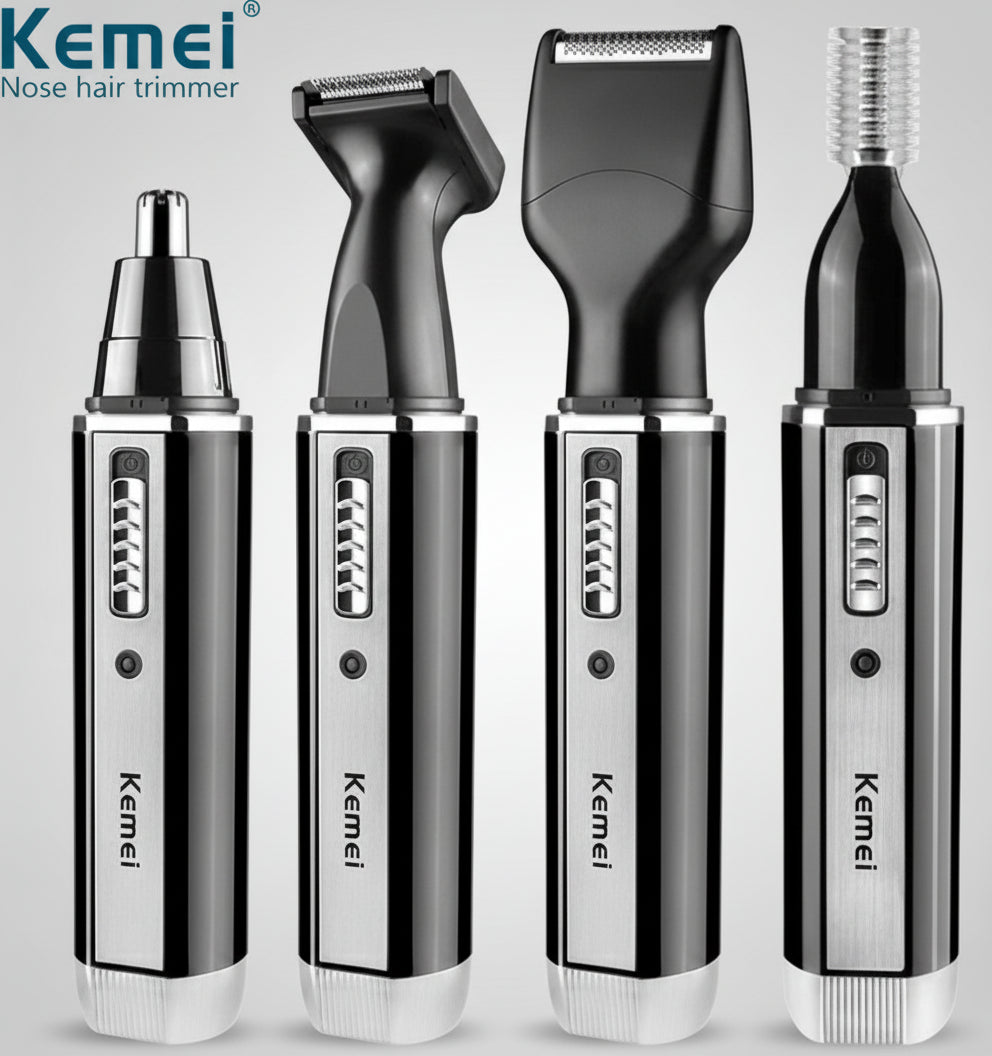 Kit 4 maquinas em 1 Aparador De Pelos Do Nariz Ouvido Barba Bigode
