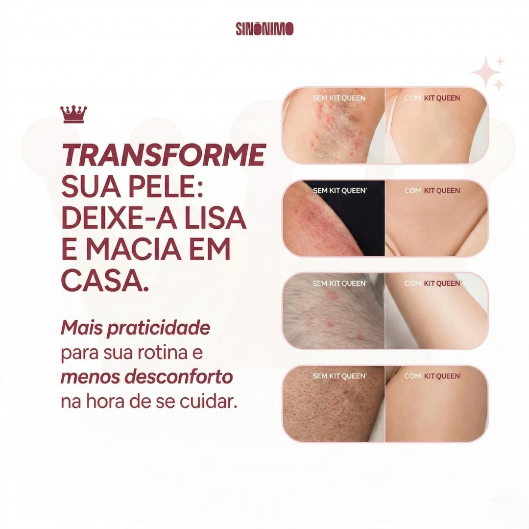 KIT QUEEN: Depilador 2 em 1 Anti-Foliculite® + Body Splash Sinonimo®